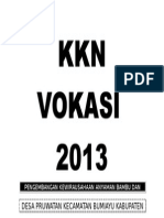 KKN Vokasi 2013: Desa Pruwatan Kecamatan Bumiayu Kabupaten