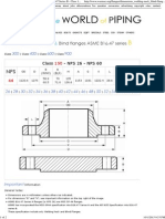 44 Inch WNRF and Blind Flange Dimensions