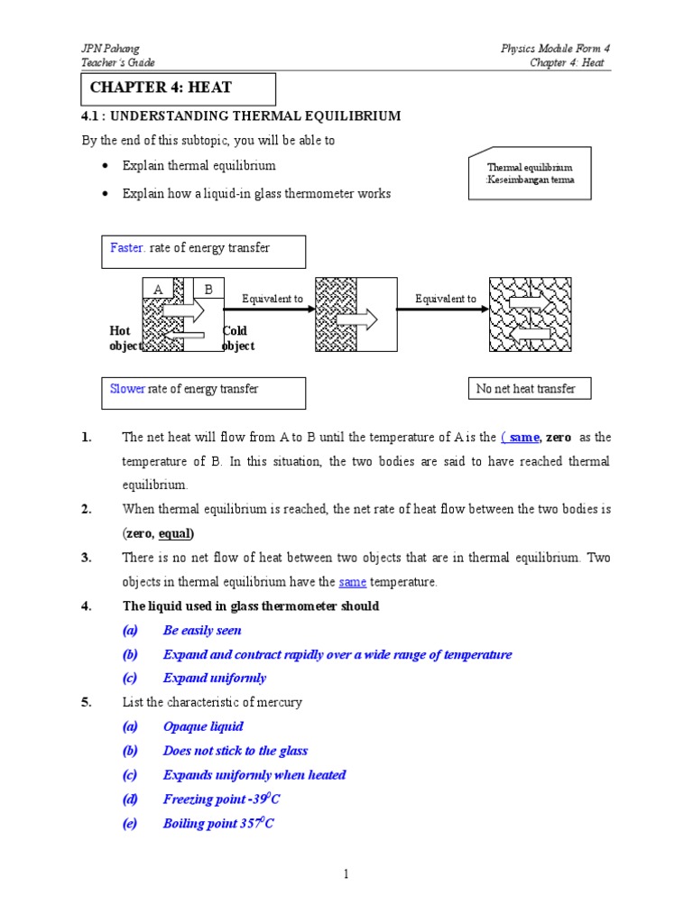 Heat and Specific Heat Capacity Guide | PDF | Gases | Latent Heat