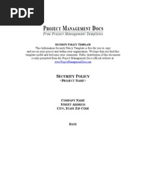 Security Policy