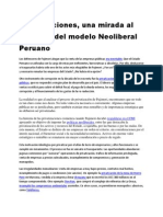 Privatizaciones, Una Mirada Al Gobierno Del Modelo Neoliberal Peruano