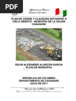 Plan de Cierre y Clausura Botadero a Cielo Abierto Corregido