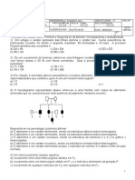 Exercícios de Genética- 1 e 2 Lei Mendel;Prob. e Heredogramas-2012 (1)