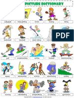 Sports Pictionary Poster 1 Vocabulary Worksheet PDF