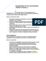 Funciones y Propiedades de Los Aminoácidos