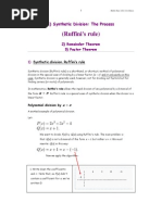 (Ruffini's Rule) : 1) Synthetic Division: The Process