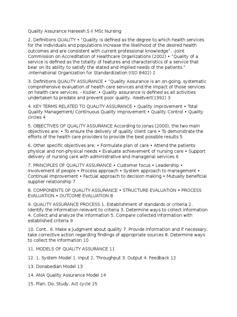 QUALITY ASSURANCE IN HEALTHCARE PDF visual data 4