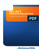 ACT Electricity Schedule of Charges 2015 16
