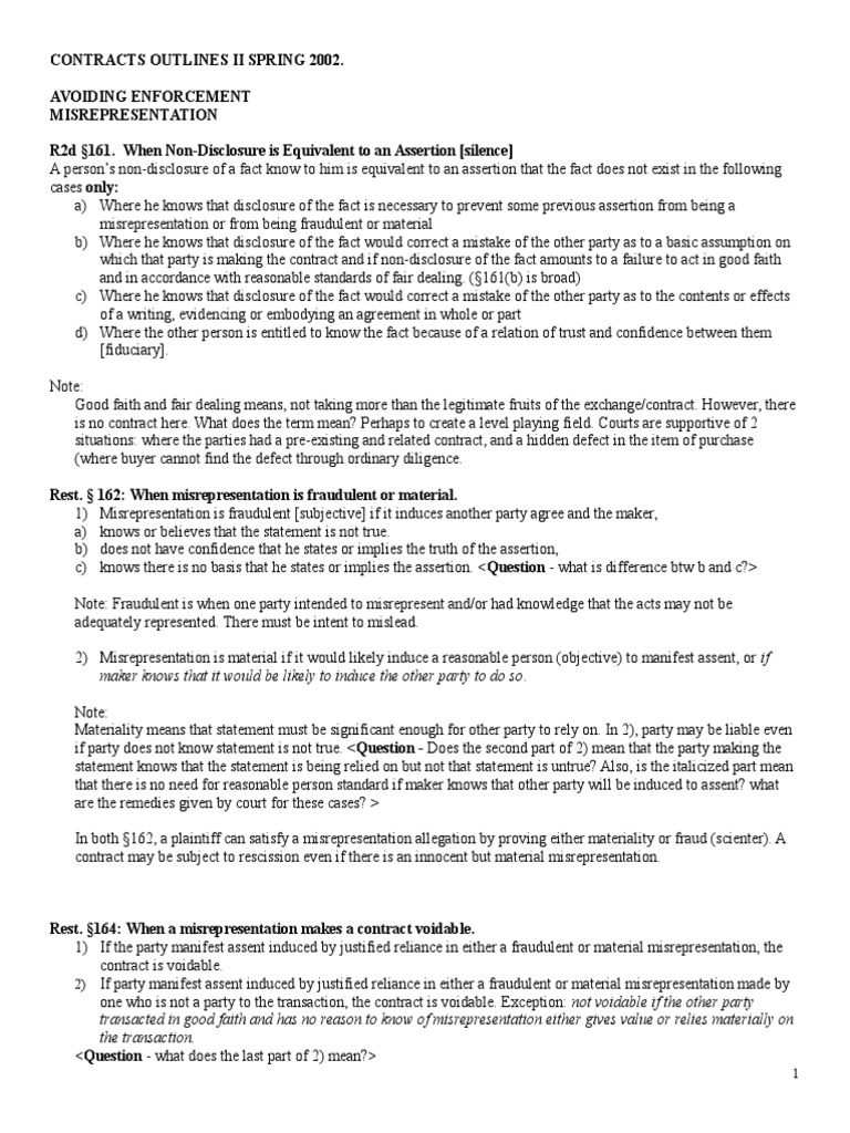 Contracts II - Wilmarth - Spring 2002 - 3 | PDF