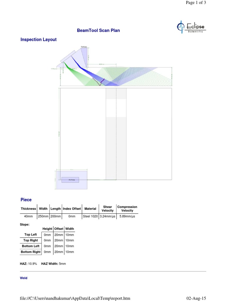 Weld Inspection Scan Plan Details | PDF | Technology & Engineering