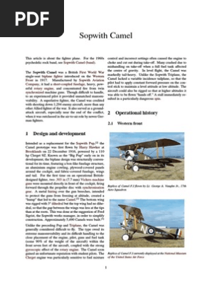 Sopwith Camel Aircraft Aeronautics