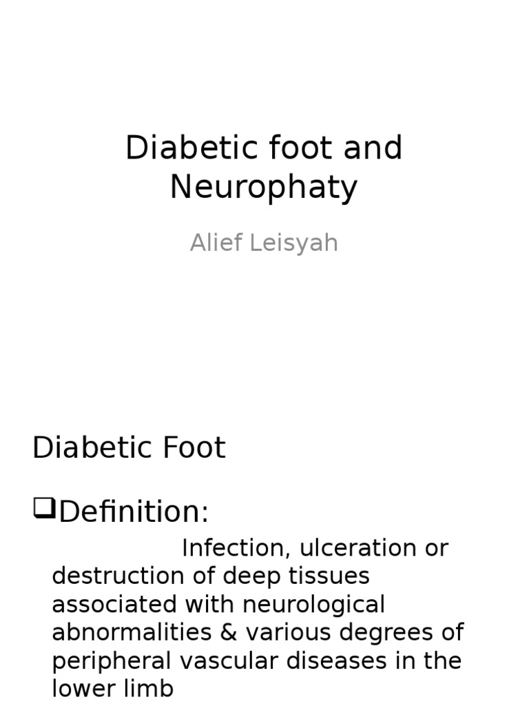 Diabetic Foot Ulcer Stages & Neuropathy | PDF