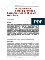 Dynamics in Decision Making Among a Population Group of South-West India