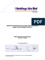 Specification For Calcium Hypochlorite1