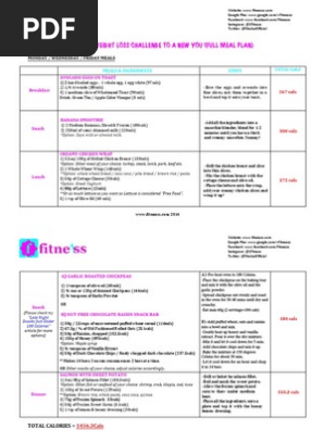 90 Day Weight Loss Challenge Full Meal Plan