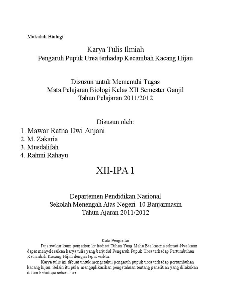 Cara Membuat Makalah Ipa