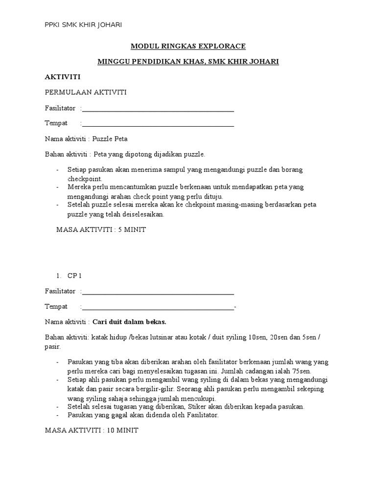 Module Aktiviti Explorace Smkkj Pdf