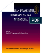 KWT Kiat Menembus Jurnal Ilmiah PKK Maba Pascasarjana 2011