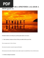 Principios Para Aprender a Alabar a Dios
