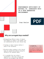 Performance Efficiency of Natural vs. Surrogate Keys in A Data Warehouse Environment