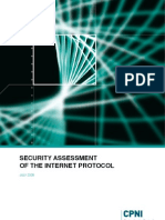 Security Assessment of The Internet Protocol July 2008