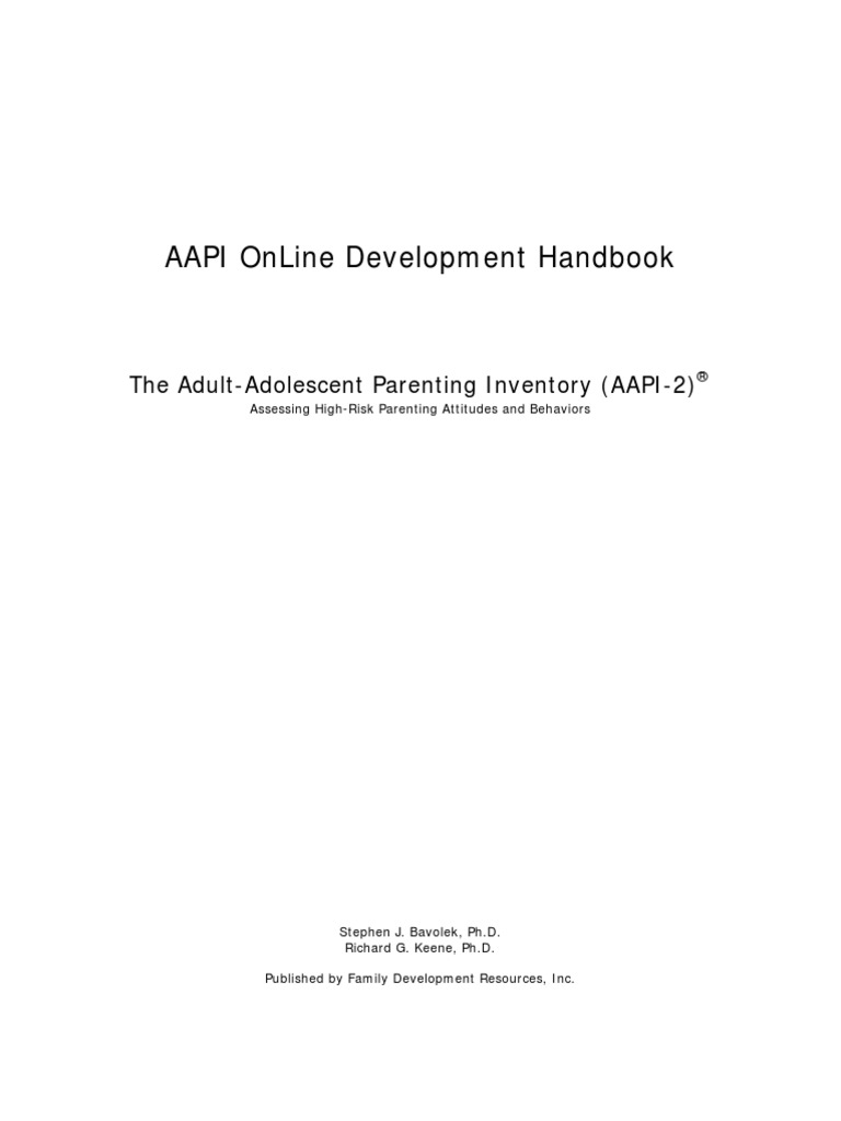 Adult Adolescent Parenting Inventory | Download Free PDF | Child Abuse ...