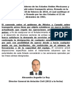 Convenio Entre El Gobierno de Los Estados Unidos Mexicanos y El Gobierno de Canadá Sobre Transporte Aéreo