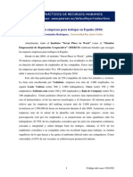 Caso Practico - Las Mejores Empresas para Trabajar en España 2010