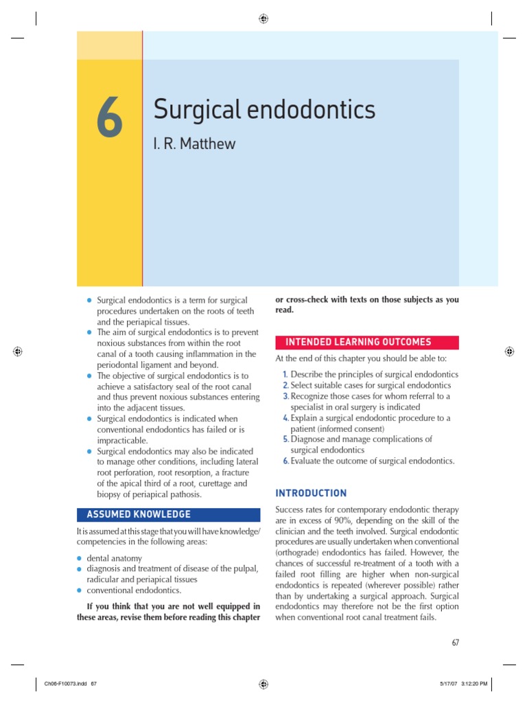 Surgical Endo PDF Surgery Dental Anatomy
