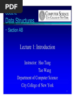 Data Structures - Data Structures - : Lecture 1: Introduction