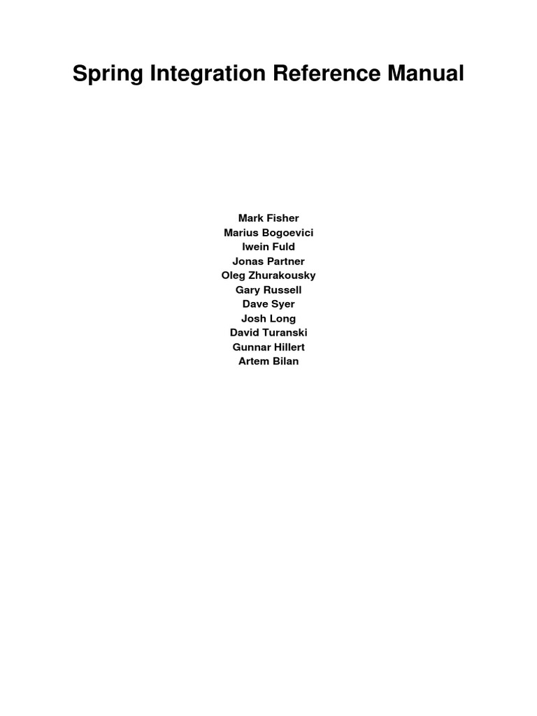 Spring Integration Reference – Spring Framework Documentation :: Spring ...