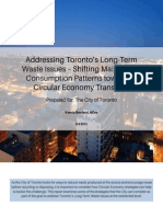 Addressing Toronto's Long-Term Waste Issues - Shifting Mainstream Consumption Patterns Towards A Circular Economy Transition
