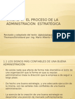 UNIDAD 1 El Proceso de La Administración Estratégica