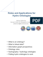 Joshua Lieberman - Roles and Applications for Hydro Ontologies