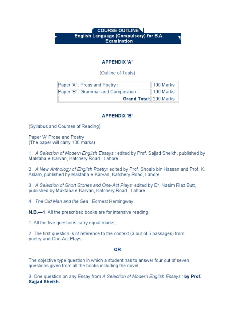 bs nutrition course outline