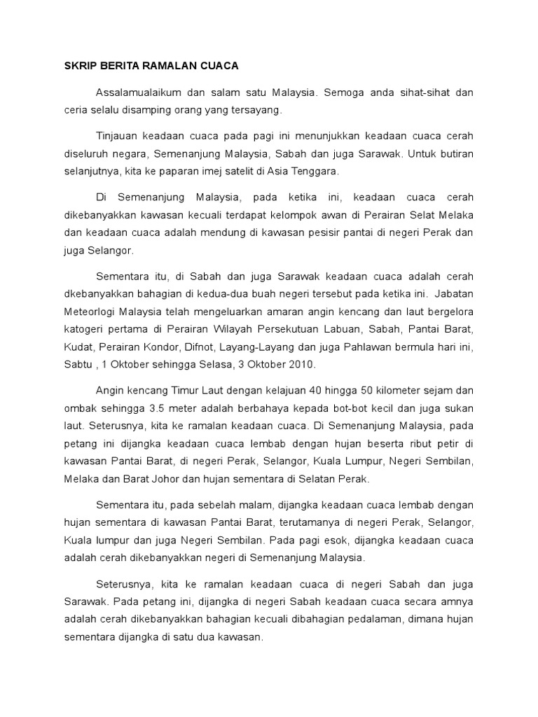 Teks Berita Cuaca Som Pdf