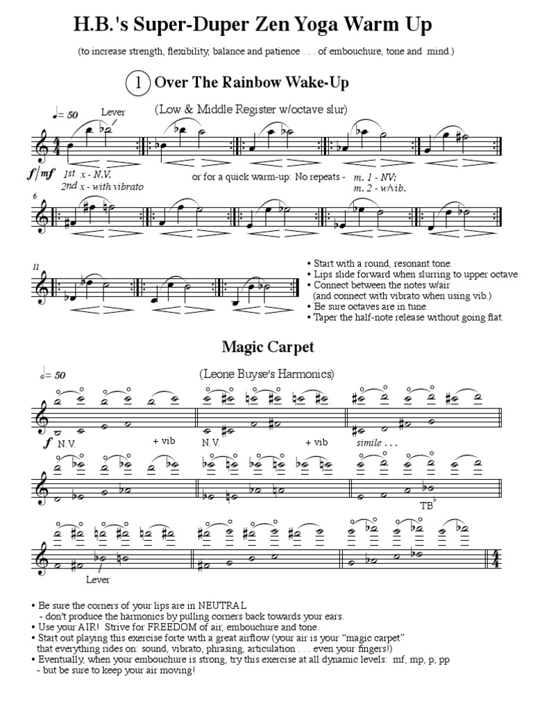Flute Warm Up Great PDF Elements Of Music Aerophones