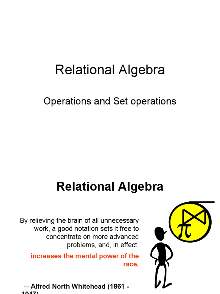 Relational Algebra | Relational Model | Sql