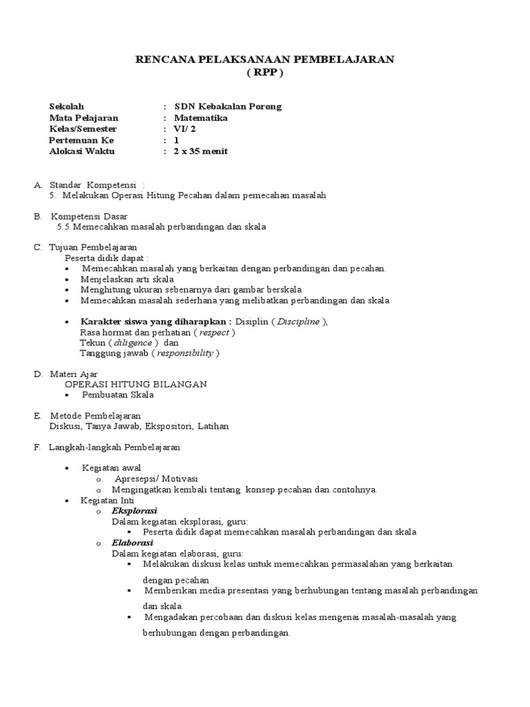 Rpp Matematika