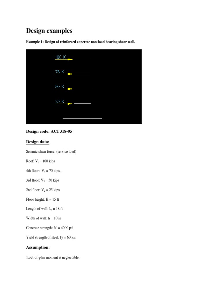 Reinforced Concrete Shear Wall Design | PDF