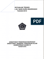 Petunjuk Teknis Beasiswa s2 Guru Madrasah Tahun 2015 PDF