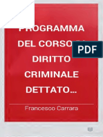 Programma Del Corso Di Diritto Criminale Vol. II
