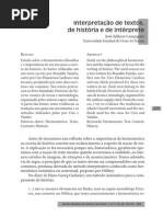 Interpretação de Textos, De História e de Intérprete