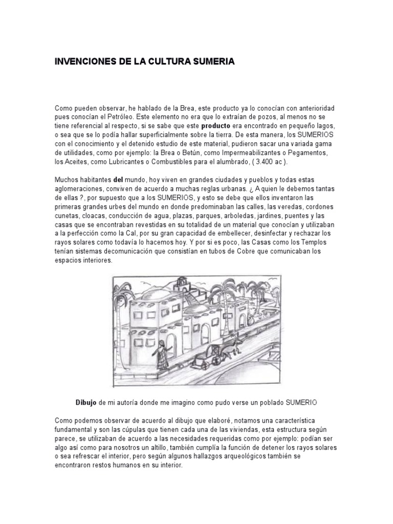 Inventos Sumerios: Rueda y Urbanismo | PDF | Sumeria | Raíz cuadrada