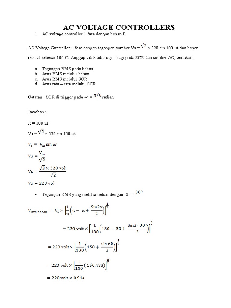 AC Voltage Controller DIn | PDF