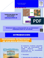 Técnicas Para La Evaluación de La Porosidad y Permeabilidad de Las Rocas