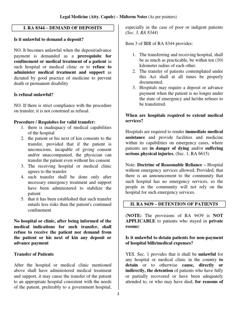 Legal Medicine Midterms Notes | PDF | Government | Social Institutions