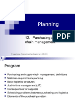 Planning: 12. Purchasing and Supply Chain Management