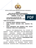 Amanat Kapolri Apel Gelar Pasukan Dalam Rangka Idul Fitri 2015