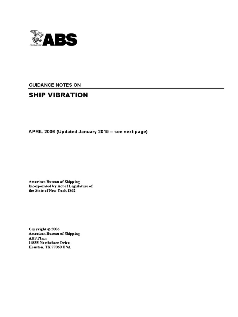 ABS Ship Vibration GN | PDF
